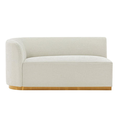 Manhattan Comfort - Daria Chenille Sofa with Metal Legs in Ivory - SF012-IV veiw 3