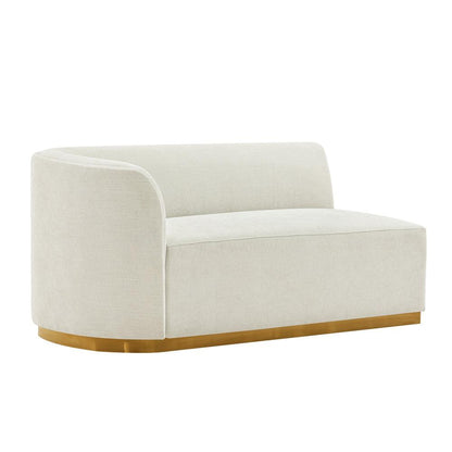 Manhattan Comfort - Daria Chenille Sofa with Metal Legs in Ivory - SF012-IV veiw 4
