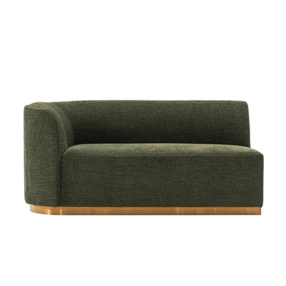 Manhattan Comfort - Daria Chenille Sofa with Metal Legs in Olive Green - SF012-OG veiw 3