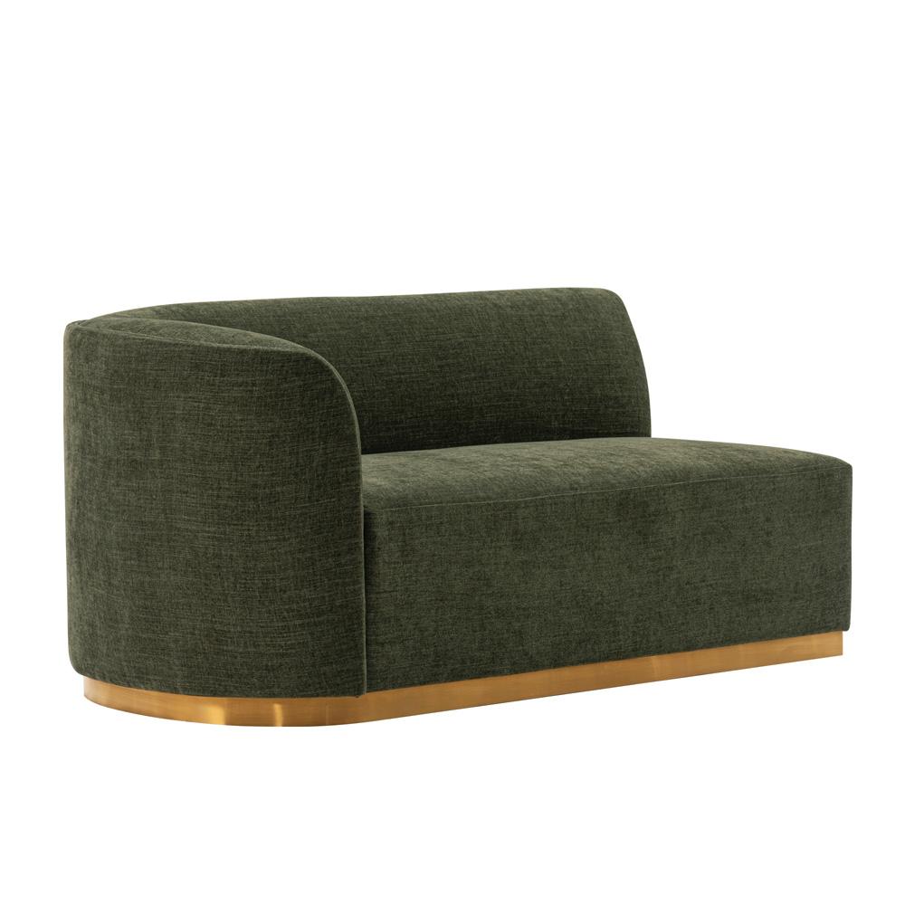 Manhattan Comfort - Daria Chenille Sofa with Metal Legs in Olive Green - SF012-OG veiw 5