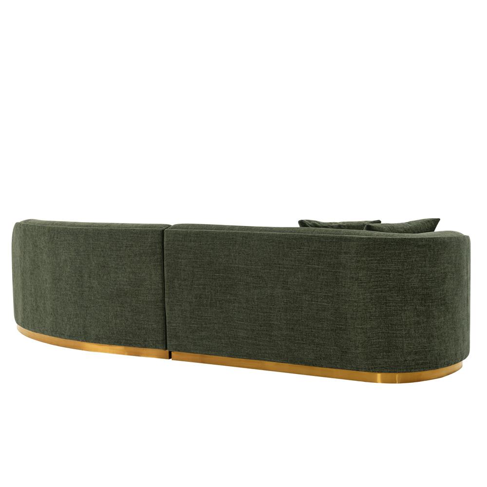Manhattan Comfort - Daria Chenille Sofa with Metal Legs in Olive Green - SF012-OG veiw 7