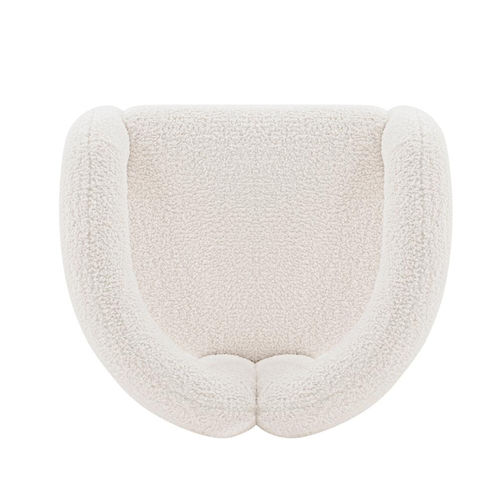 Manhattan Comfort - Darian Boucle Accent Chair with Pine Wood Legs in Cream - Set of 2 - 2-AC061-CR veiw 4