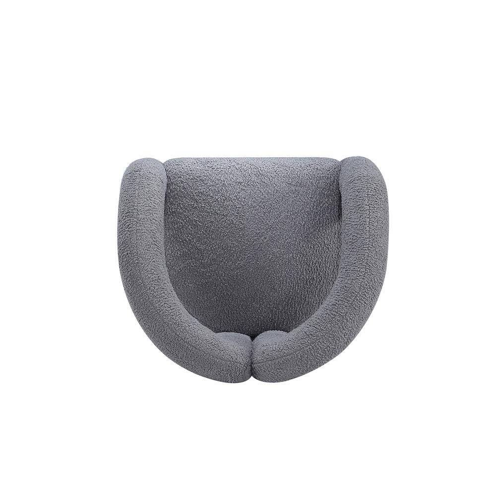 Manhattan Comfort - Darian Boucle Accent Chair with Pine Wood Legs in Grey - Set of 2 - 2-AC061-GY veiw 4