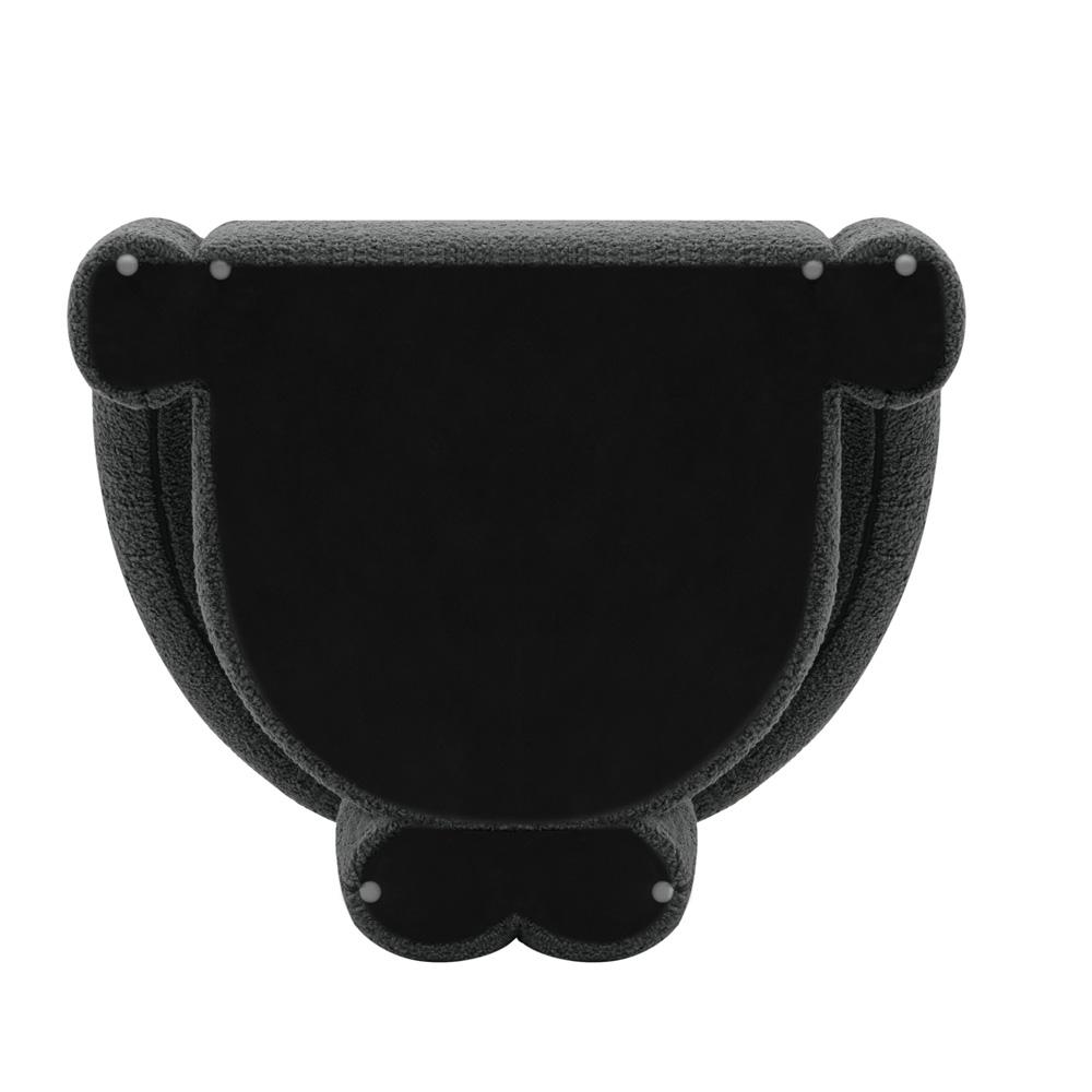 Manhattan Comfort - Darian Boucle Accent Chair with Pine Wood Legs in Black - AC061-BK veiw 6