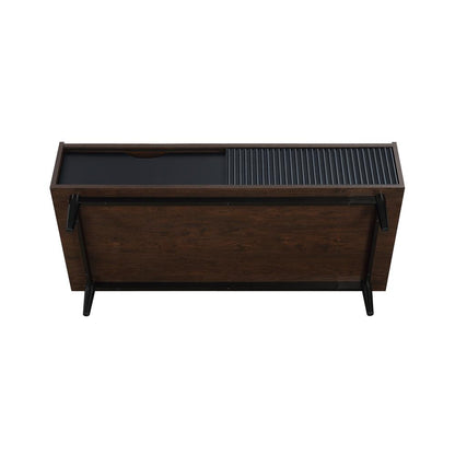 Manhattan Comfort - Duane Coffee Table with 1 Full Extension Drawers in Dark Brown and Black - CT-11GLF-BK veiw 6