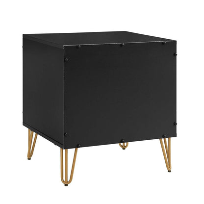 Manhattan Comfort - 2-Piece DUMBO Nightstand and Dresser with 5 Drawers in Black - 2-DB02-BK veiw 8
