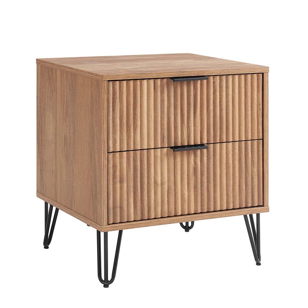 Manhattan Comfort - 2-Piece DUMBO Nightstand and Dresser with 5 Drawers in Golden Brown - 2-DB02-GB veiw 4