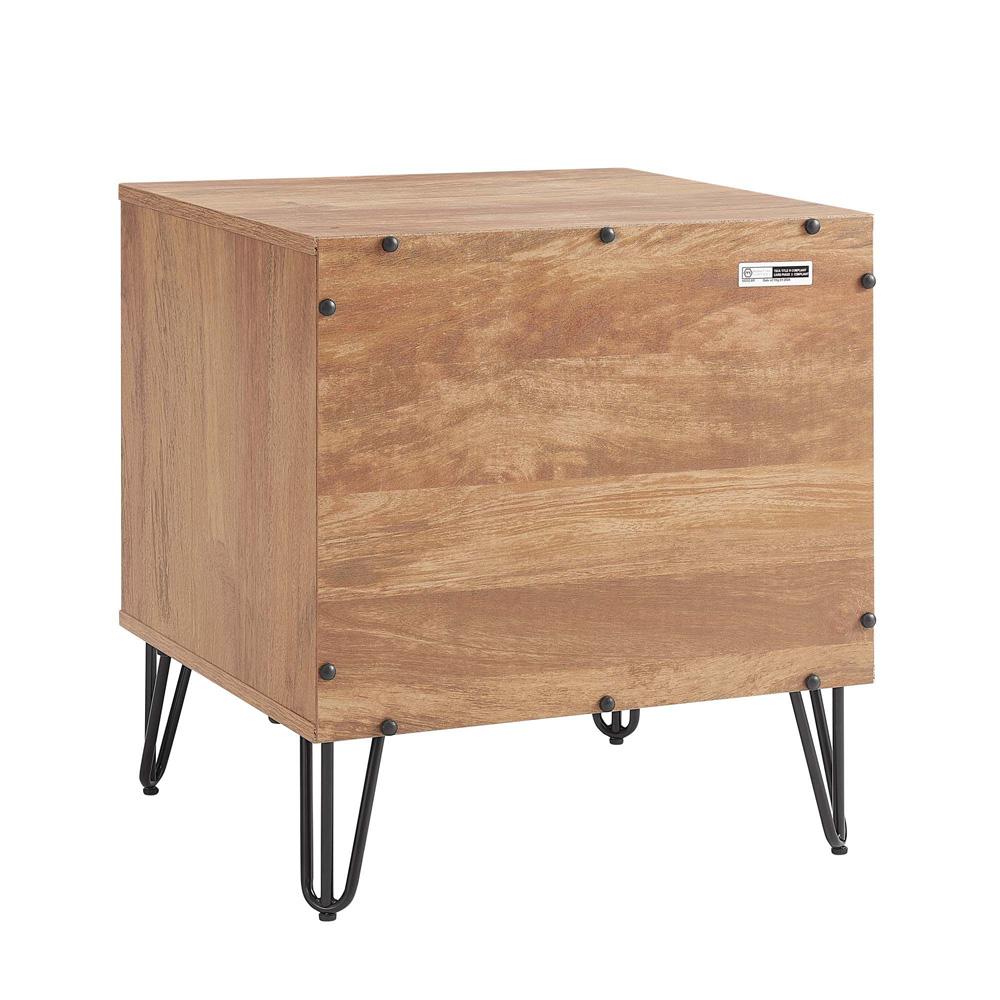 Manhattan Comfort - 2-Piece DUMBO Nightstand and Dresser with 5 Drawers in Golden Brown - 2-DB02-GB veiw 8
