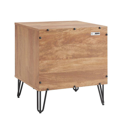Manhattan Comfort - 2-Piece DUMBO Nightstand and Dresser with 5 Drawers in Golden Brown - 2-DB02-GB veiw 8
