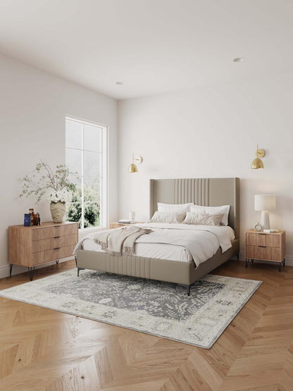 Manhattan Comfort - 2-Piece DUMBO Nightstand and Dresser with 5 Drawers in Golden Brown - 2-DB02-GB veiw 10