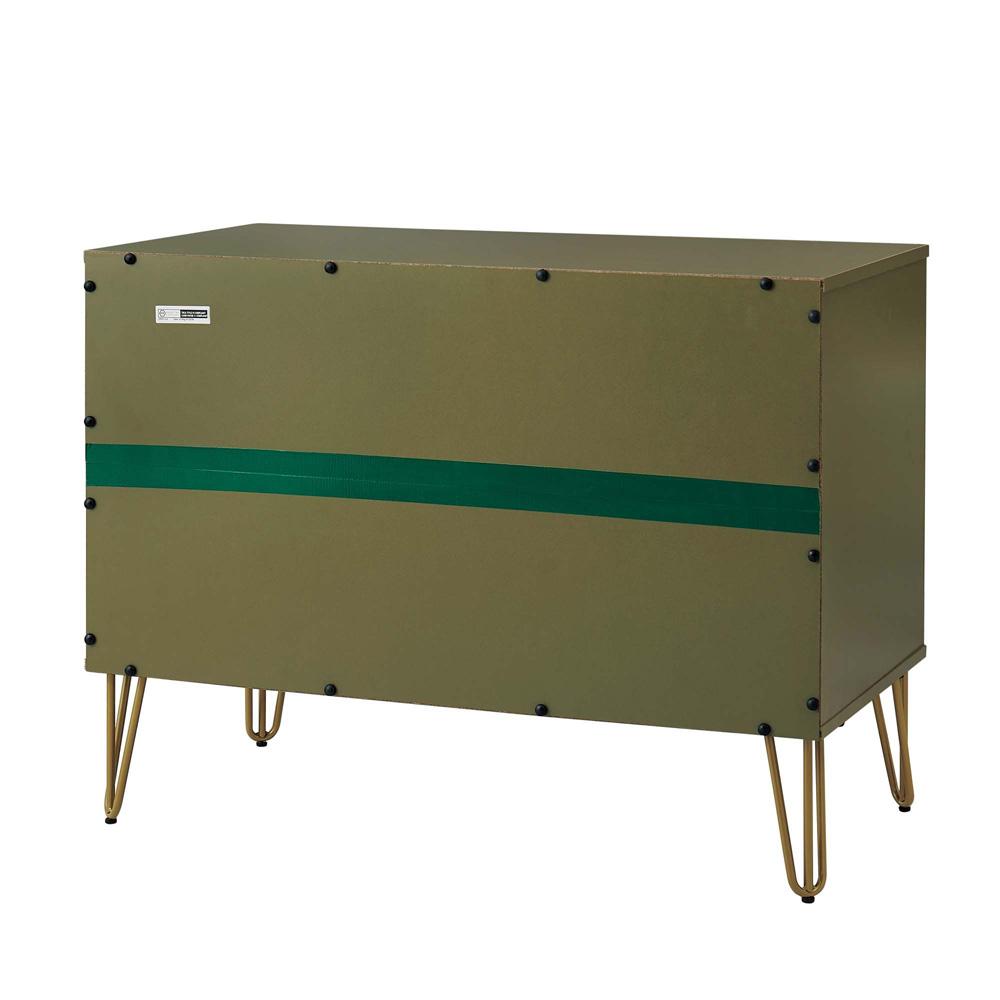 Manhattan Comfort - 2-Piece DUMBO Nightstand and Dresser with 5 Drawers in Olive Green - 2-DB02-OG veiw 7