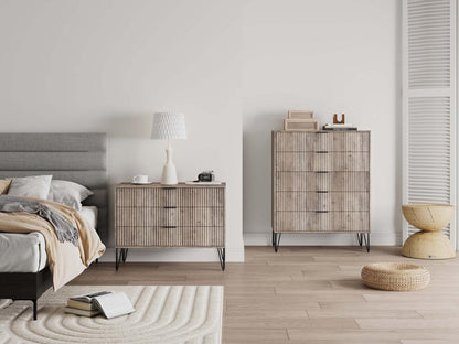 Manhattan Comfort - 2-Piece DUMBO Dresser and 5-Drawer Tall Dresser in GreyRustic Grey - 2-DB05-GY veiw 10