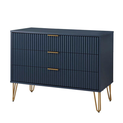 Manhattan Comfort - 2-Piece DUMBO Dresser and 5-Drawer Tall Dresser in Midnight Blue - 2-DB05-MB veiw 2