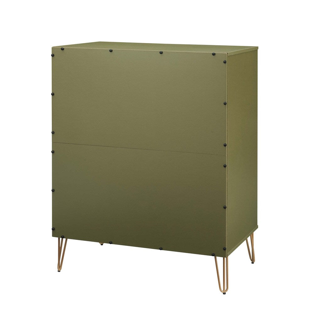 Manhattan Comfort - 2-Piece DUMBO Dresser and 5-Drawer Tall Dresser in Olive Green - 2-DB05-OG veiw 5