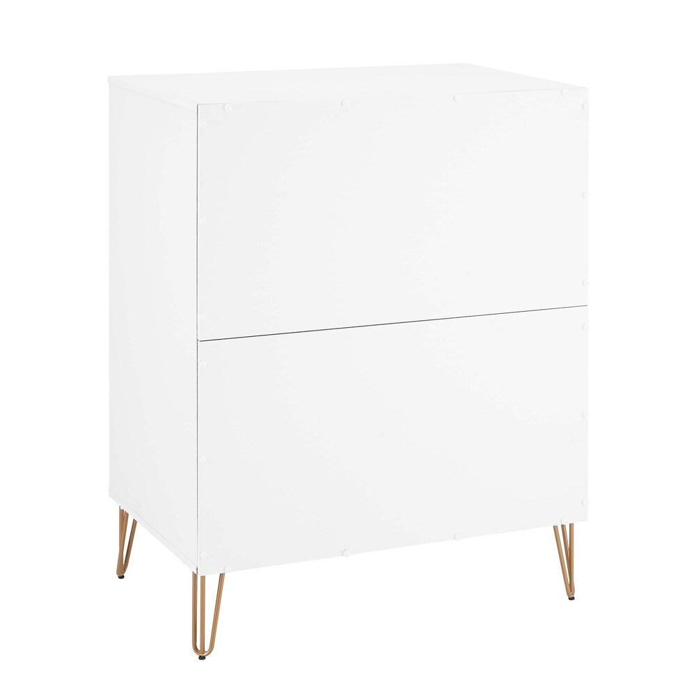 Manhattan Comfort - 2-Piece DUMBO Dresser and 5-Drawer Tall Dresser in White - 2-DB05-WH veiw 4