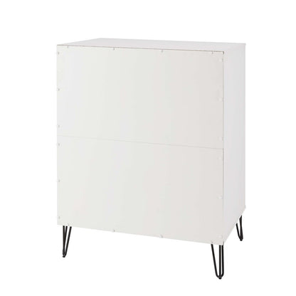 Manhattan Comfort - 2-Piece DUMBO Dresser and 5-Drawer Tall Dresser in White and Grey - 2-DB05-WG veiw 4