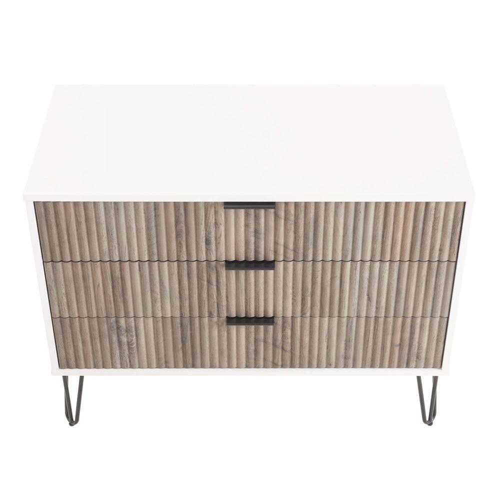 Manhattan Comfort - 2-Piece DUMBO Dresser and 5-Drawer Tall Dresser in White and Grey - 2-DB05-WG veiw 5