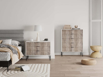 Manhattan Comfort - 2-Piece DUMBO Dresser and 5-Drawer Tall Dresser in White and Grey - 2-DB05-WG veiw 10