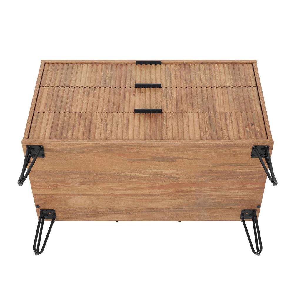 Manhattan Comfort - DUMBO Dresser with 3 Full Extension Drawers in Golden Brown - DR001-GB veiw 6