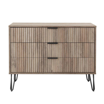 Manhattan Comfort - DUMBO Dresser with 3 Full Extension Drawers in Grey - DR001-GY veiw 1