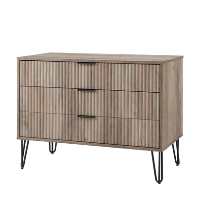 Manhattan Comfort - DUMBO Dresser with 3 Full Extension Drawers in Grey - DR001-GY veiw 2