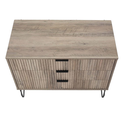 Manhattan Comfort - DUMBO Dresser with 3 Full Extension Drawers in Grey - DR001-GY veiw 3