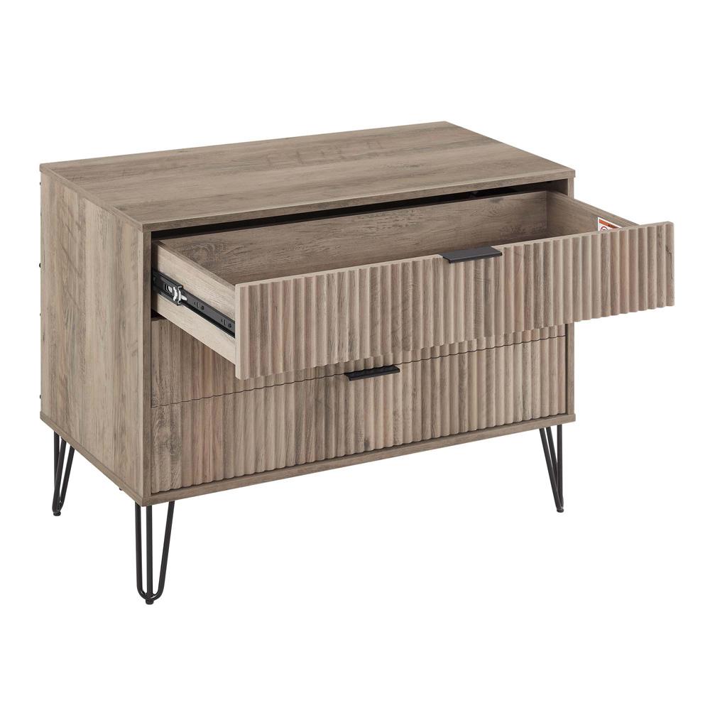 Manhattan Comfort - DUMBO Dresser with 3 Full Extension Drawers in Grey - DR001-GY veiw 4