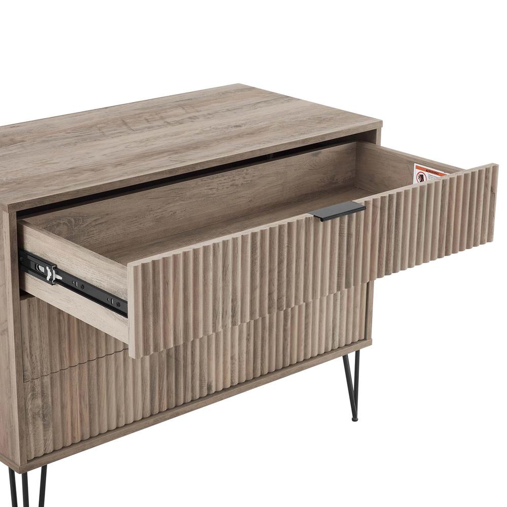 Manhattan Comfort - DUMBO Dresser with 3 Full Extension Drawers in Grey - DR001-GY veiw 5