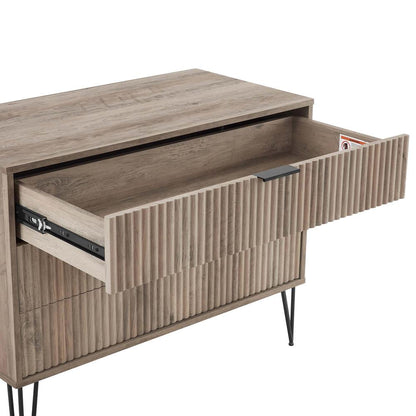 Manhattan Comfort - DUMBO Dresser with 3 Full Extension Drawers in Grey - DR001-GY veiw 5