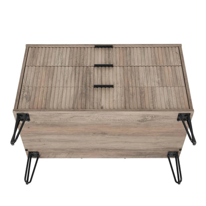 Manhattan Comfort - DUMBO Dresser with 3 Full Extension Drawers in Grey - DR001-GY veiw 6