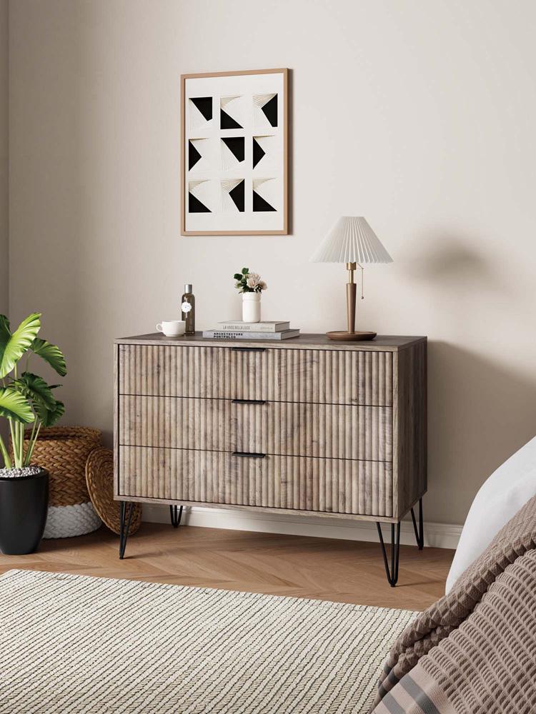 Manhattan Comfort - DUMBO Dresser with 3 Full Extension Drawers in Grey - DR001-GY veiw 10