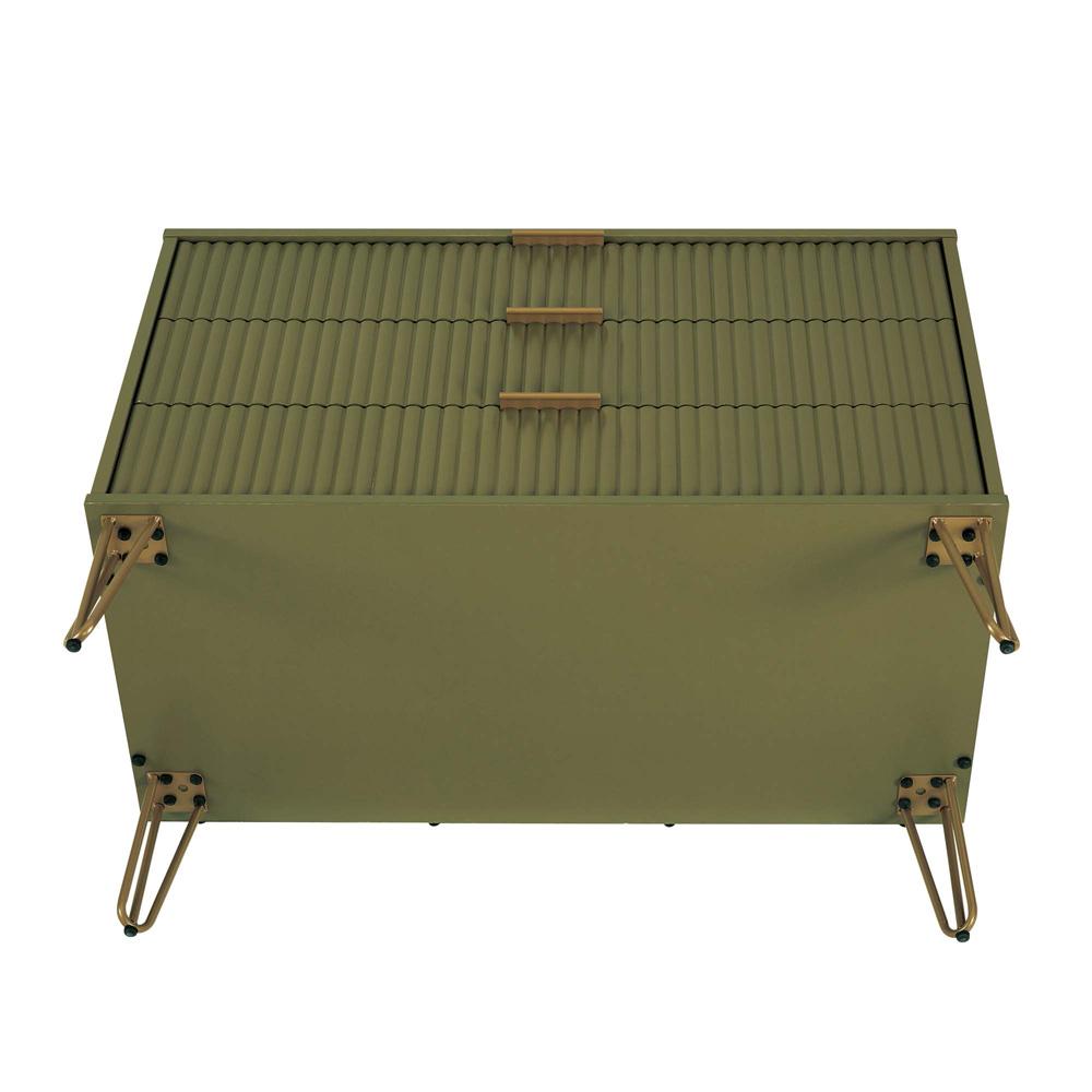 Manhattan Comfort - DUMBO Dresser with 3 Full Extension Drawers in Olive Green - DR001-OG veiw 6