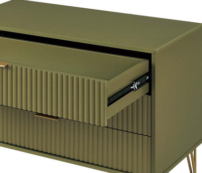 Manhattan Comfort - DUMBO Dresser with 3 Full Extension Drawers in Olive Green - DR001-OG veiw 8