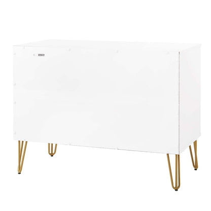 Manhattan Comfort - DUMBO Dresser with 3 Full Extension Drawers in White - DR001-WH veiw 7