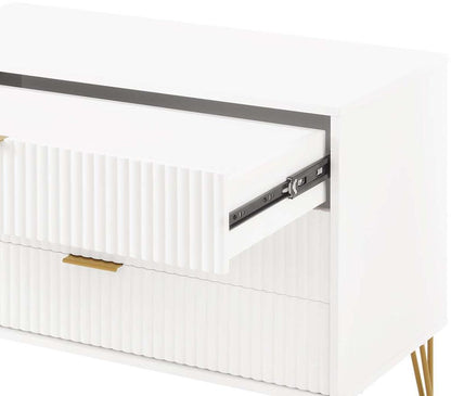 Manhattan Comfort - DUMBO Dresser with 3 Full Extension Drawers in White - DR001-WH veiw 8