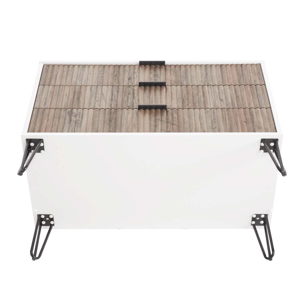 Manhattan Comfort - DUMBO Dresser with 3 Full Extension Drawers in White and Grey - DR001-WG veiw 6