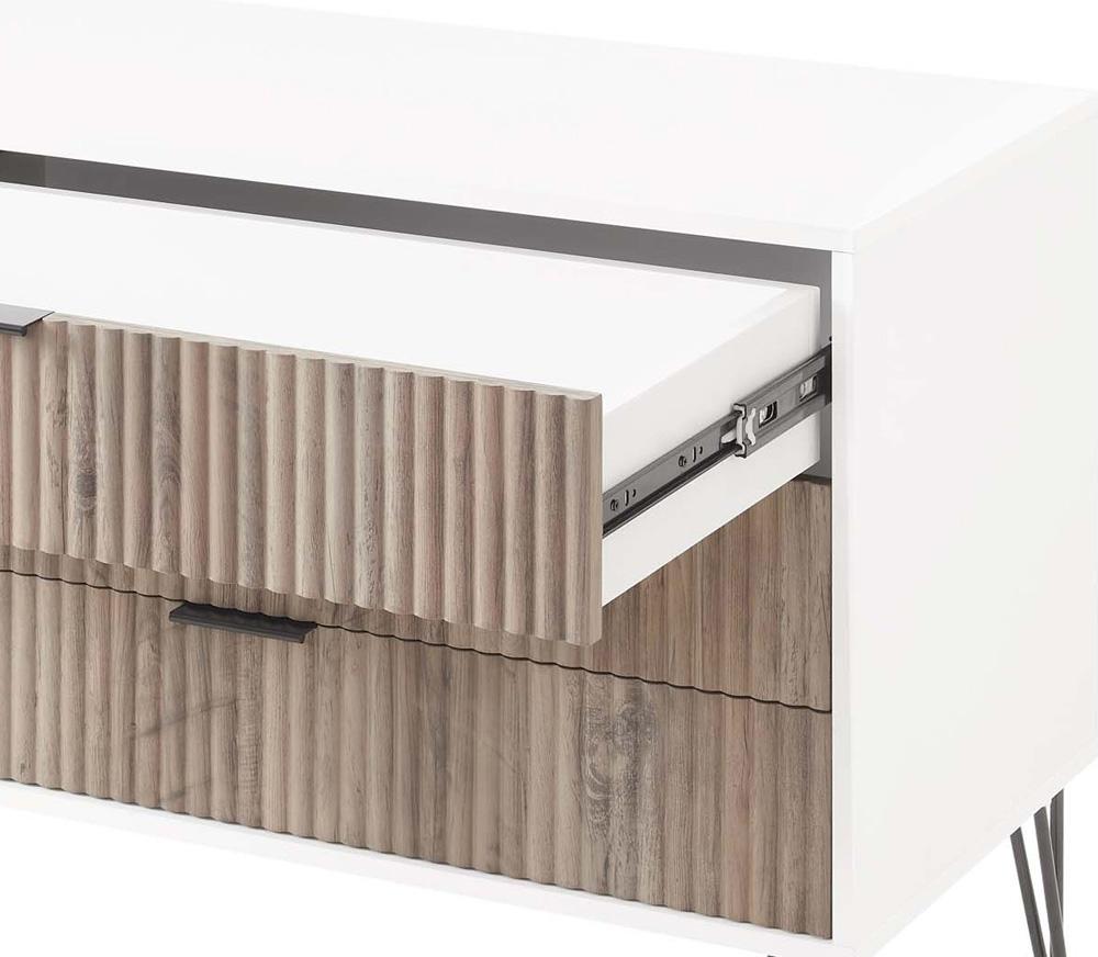 Manhattan Comfort - DUMBO Dresser with 3 Full Extension Drawers in White and Grey - DR001-WG veiw 8