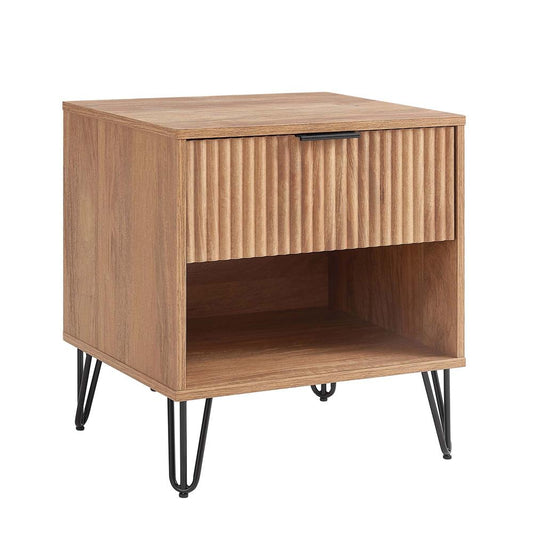 Manhattan Comfort - DUMBO Nightstand with 2 Full Extension Drawers in Golden Brown - Set of 2 - 2-NS001-GB veiw 2