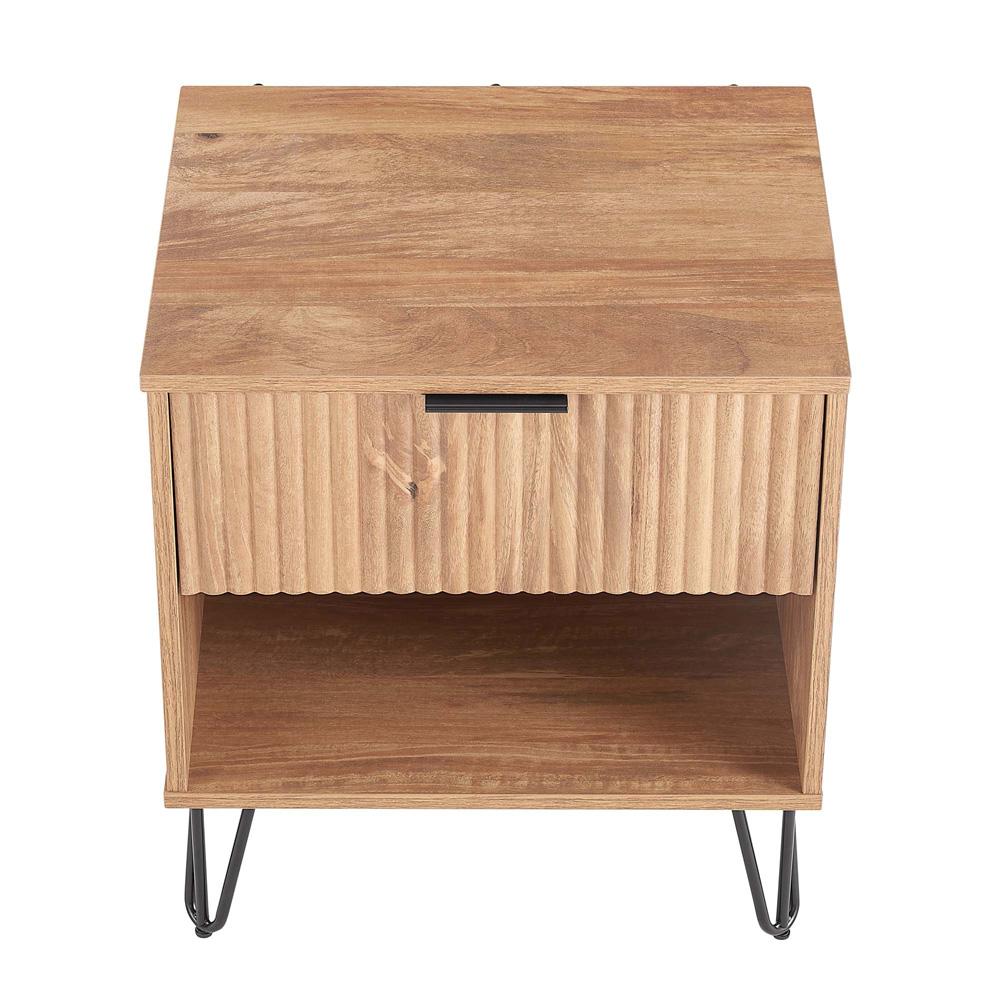 Manhattan Comfort - DUMBO Nightstand with 2 Full Extension Drawers in Golden Brown - Set of 2 - 2-NS001-GB veiw 3