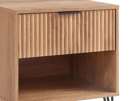 Manhattan Comfort - DUMBO Nightstand with 2 Full Extension Drawers in Golden Brown - Set of 2 - 2-NS001-GB veiw 8