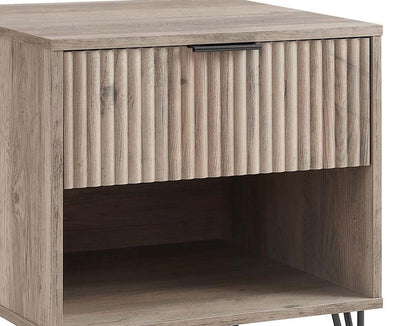 Manhattan Comfort - DUMBO Nightstand with 2 Full Extension Drawers in Rustic Grey - Set of 2 - 2-NS001-GY veiw 8