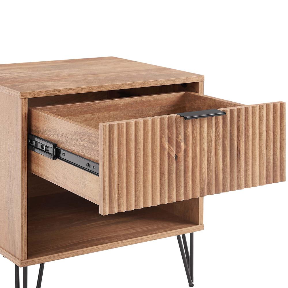 Manhattan Comfort - DUMBO Nightstand with 1 Full Extension Drawers in Golden Brown - NS001-GB veiw 5