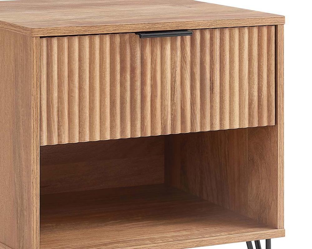 Manhattan Comfort - DUMBO Nightstand with 1 Full Extension Drawers in Golden Brown - NS001-GB veiw 7