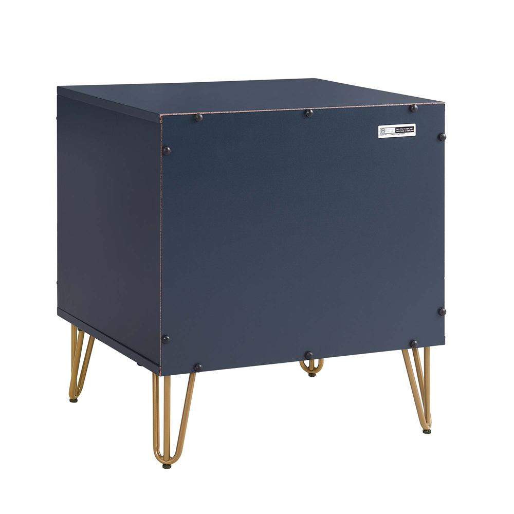 Manhattan Comfort - DUMBO Nightstand with 1 Full Extension Drawers in Midnight Blue - NS001-MB veiw 7