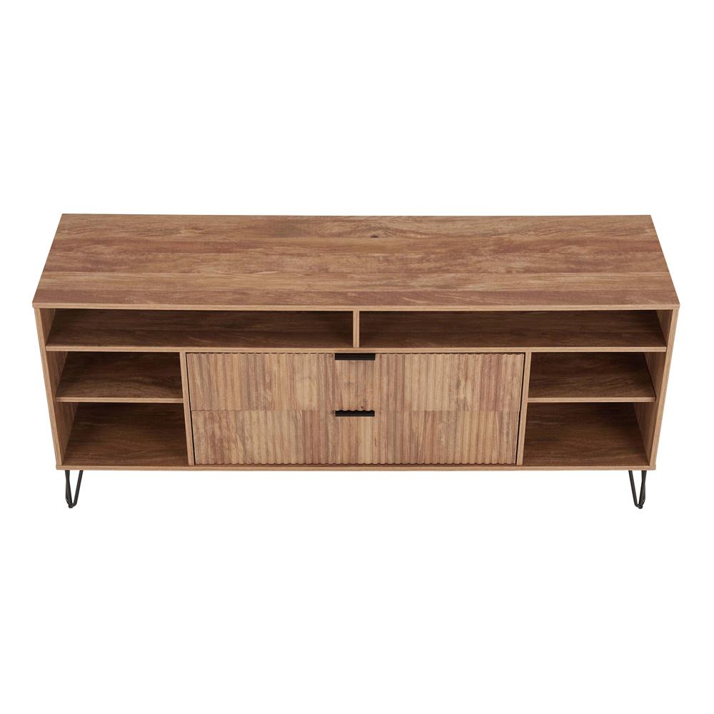 Manhattan Comfort - DUMBO 63W TV Stand with 2 Full Extension Drawers in Golden Brown - TV001-GB veiw 3