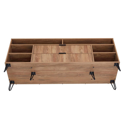 Manhattan Comfort - DUMBO 63W TV Stand with 2 Full Extension Drawers in Golden Brown - TV001-GB veiw 5