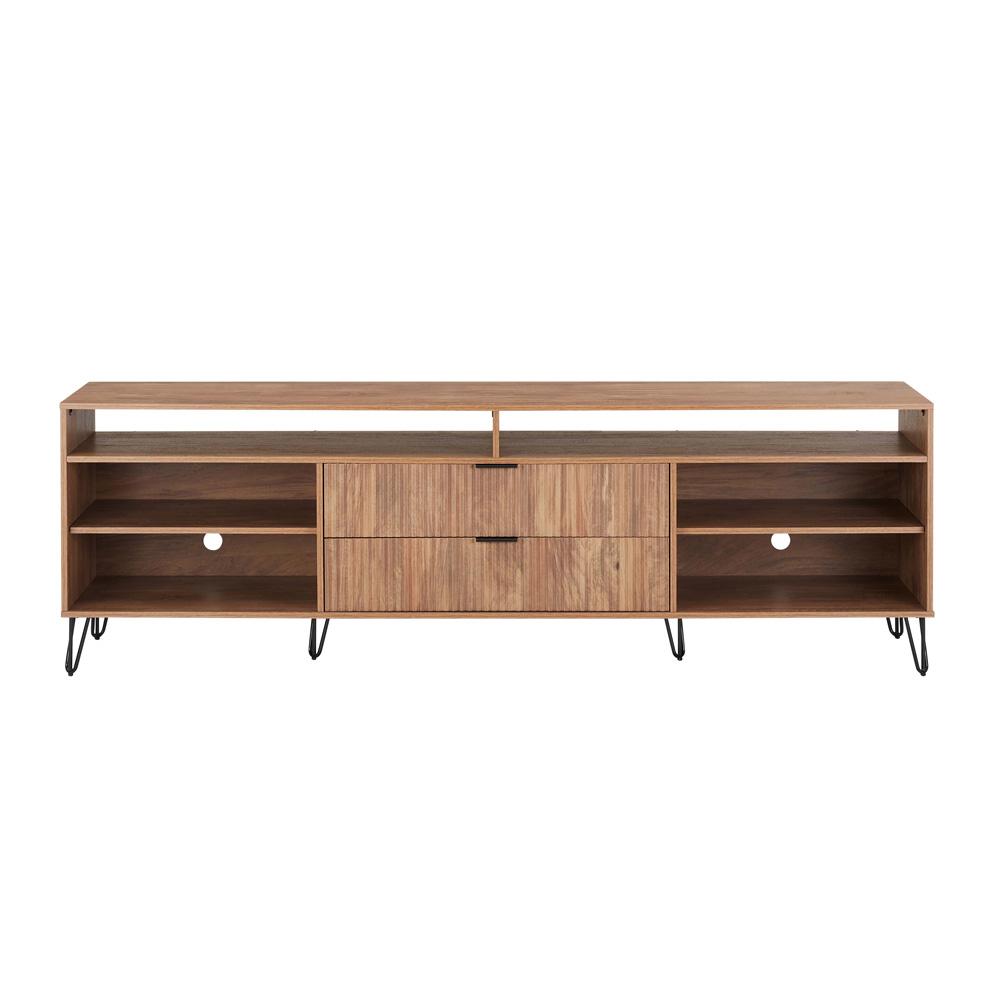 Manhattan Comfort - DUMBO 85W TV Stand with 2 Full Extension Drawers in Golden Brown - TV002-GB veiw 1