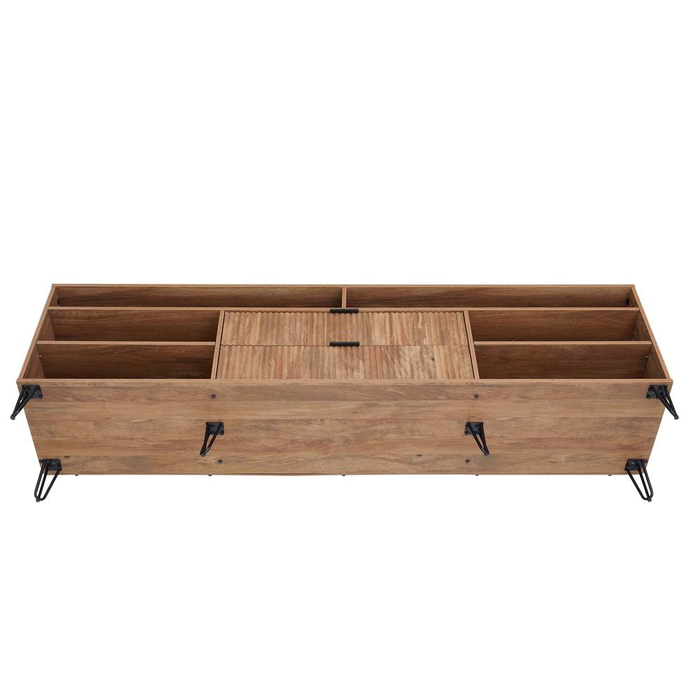 Manhattan Comfort - DUMBO 85W TV Stand with 2 Full Extension Drawers in Golden Brown - TV002-GB veiw 5
