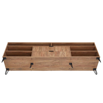 Manhattan Comfort - DUMBO 85W TV Stand with 2 Full Extension Drawers in Golden Brown - TV002-GB veiw 5