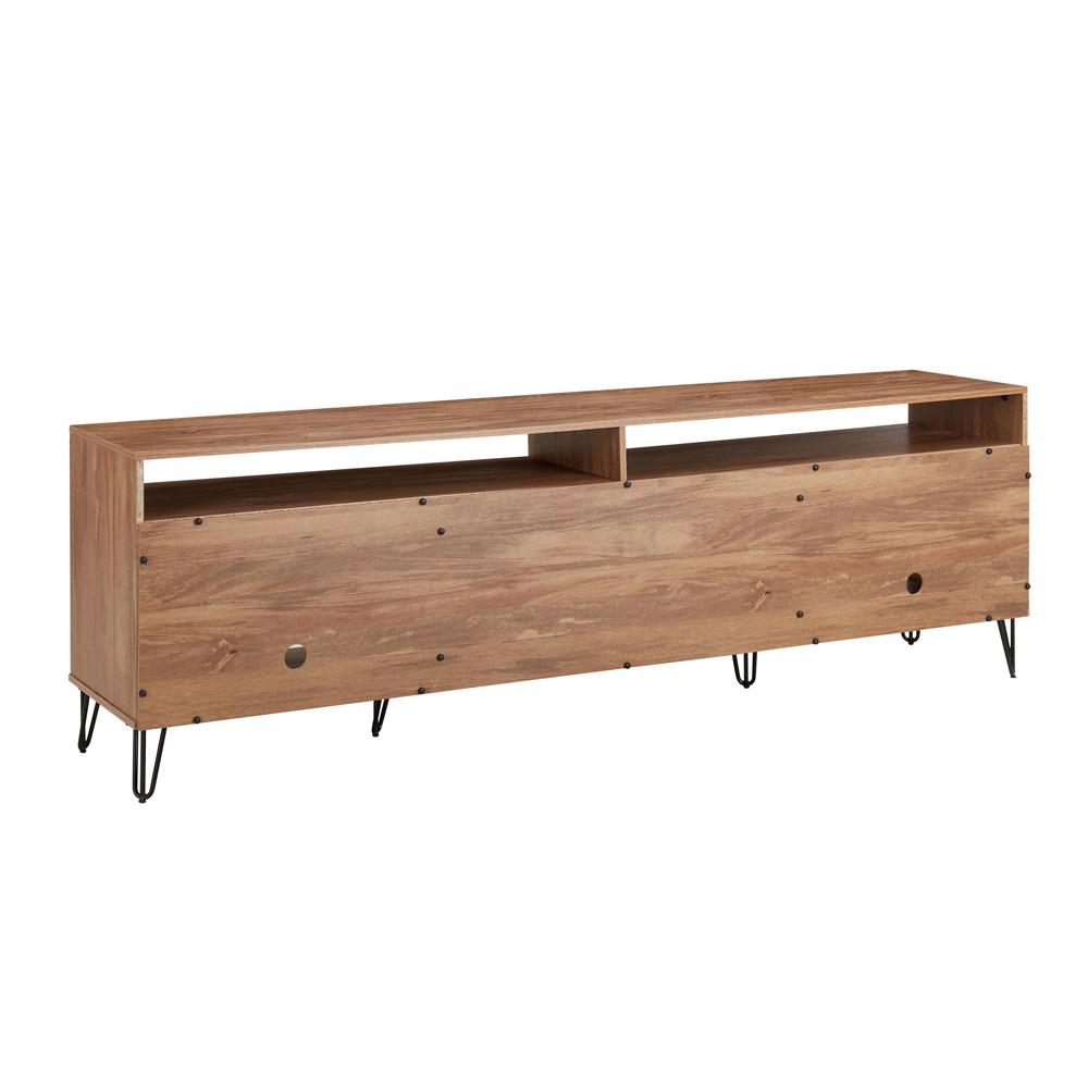Manhattan Comfort - DUMBO 85W TV Stand with 2 Full Extension Drawers in Golden Brown - TV002-GB veiw 7